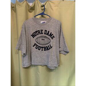 Vintage Notre Dame Crop Top 70s 80s BIKE Navy Football College T Shirt Irish XXL